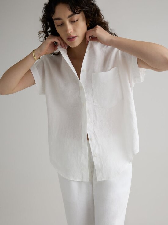 Quince Tops - 100% European Linen Camp Shirt*